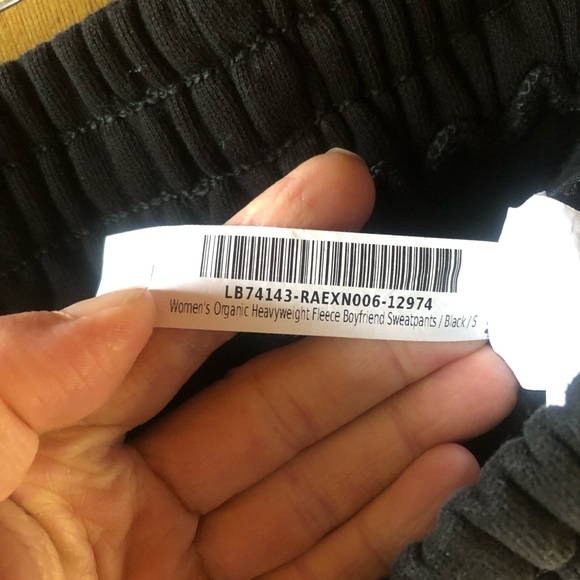 Quince Black 💯 Organic Cotton Sweatpants Sz Sm - Picture 6 of 7